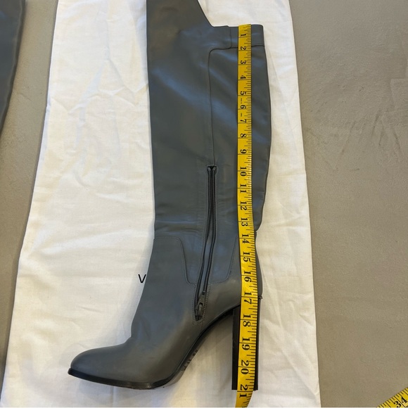 VINCE Dempsey Over the Knee Block Heel Boots Grey 7.5 - Picture 11 of 15
